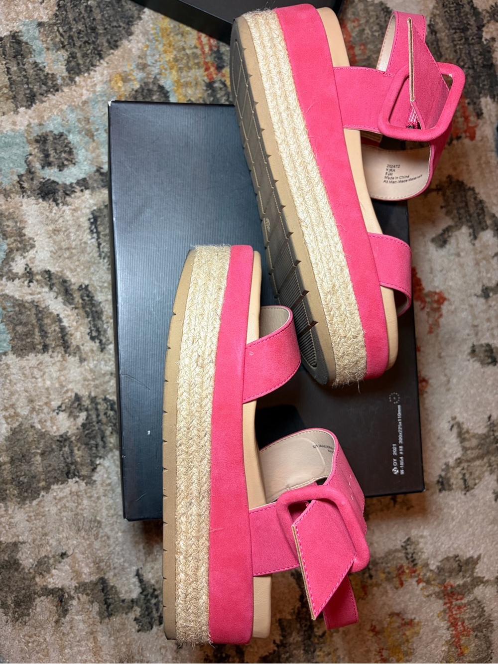Pink Platform Espadrille Sandals by Michael